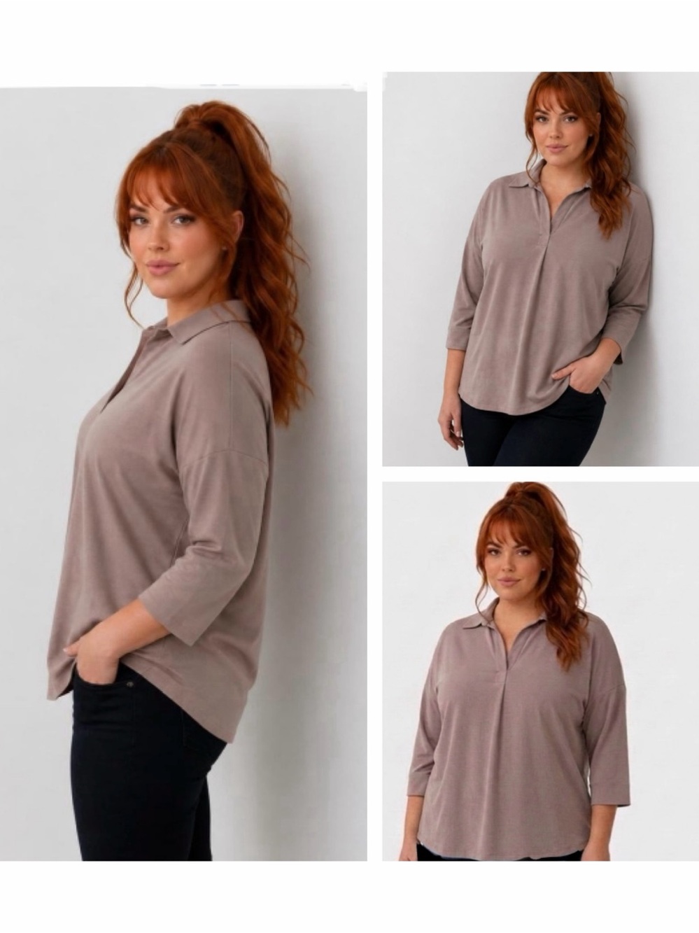 MELLODAY Soft Pop-Over Dolman Sleeve Tunic